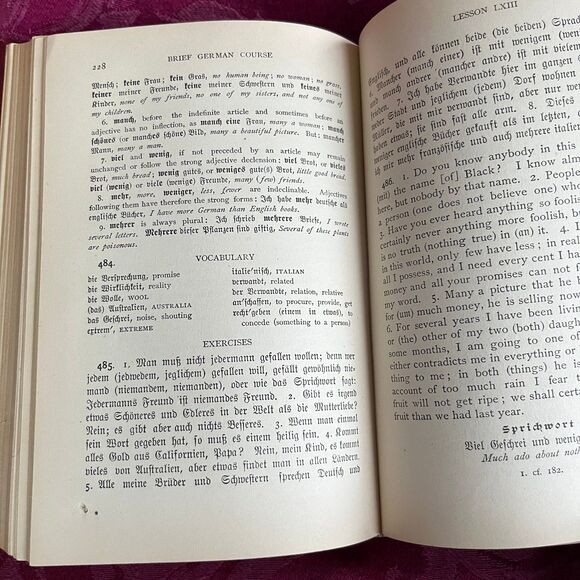 1904 Antique Book: A Brief German Course by Kayser and Monteser - Picture 8 of 12